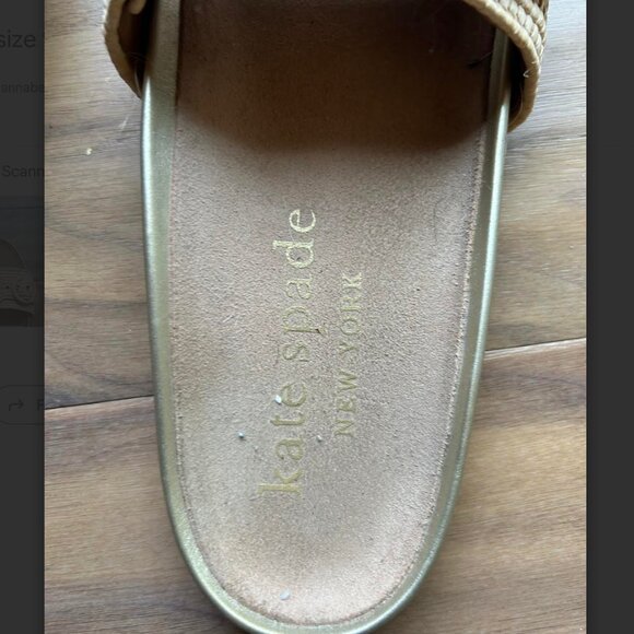 Kate Spade Raffia Sandal, size 9 - Picture 3 of 3